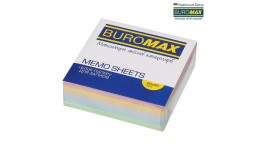 Блок паперу BUROMAX 2282 д/нотаток ЛЮКС  ДЕКОР  PASTEL склеєний 90х90х30мм