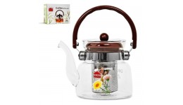 Чайник-заварник 600мл MS-0131 боросилікатне скло  неіржавіюча сталь  бакеліт