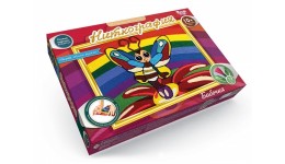 НИТКОГРАФІЯ NG-01-08 Метелик (210*297мм) 19 кольорів ниток  ТМ Danko toys(рос.мова на упаковці)