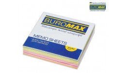 Блок паперу BUROMAX 2258 д/нотаток ЛЮКС  ЗЕБРА  NEON склеєний 90х90х20мм