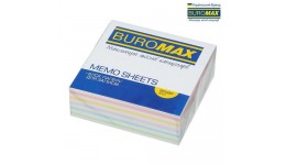 Блок паперу BUROMAX 2261 д/нотаток ЛЮКС  ЗЕБРА  PASTEL не склеєний 90х90х30мм