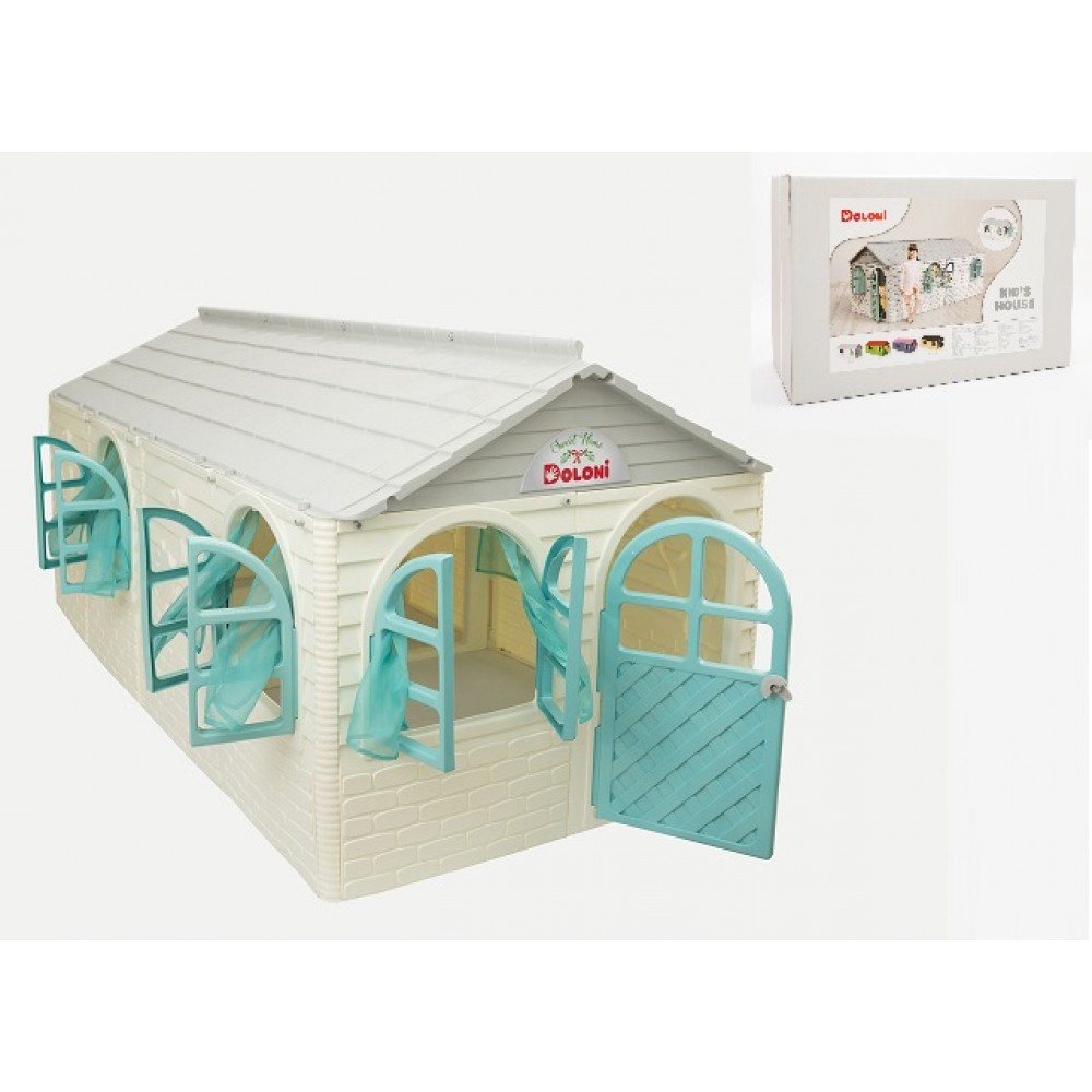 Будиночок з шторками ВЕЛИКИЙ 02550/25 DOLONI-TOYS довжина 2560мм  ширина 1290мм  висота 1200мм