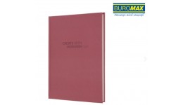 Блокнот А5 BUROMAX 80арк. 2411-32 клітинка  офсет крем  тв.обкладинка MORANDI STYLE капучино