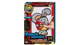Килимова вишивка 01-10 Punch needle Зайчик  ТМ Danko toys(рос.мова на упаковці)