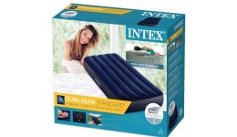 Велюр матрац INTEX одномісний арт. 64756 розмір 76*191*25см  СИНІЙ   в коробці