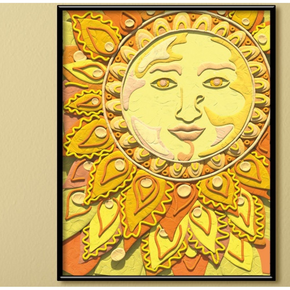 Картина з легкої глини ОКТО 70075 ТМ Moon Light Clay Сонце (коробка 30*40см)