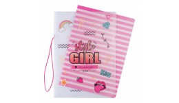 Блокнот А4 YES  48арк. 764429 клітинка в пластиковій папці з малюнком  STYLE GIRL PINK