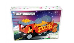 Конструктор-транспорт машинка Вантажівка 35 детал. в картонній коробці 25х35 см ТМ Doloni