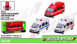 АВТОПРОМ Машина метал Полоція 4373 1:52 Ford Transit Police car 3 кол. відч.двері кор14.5х6.5см