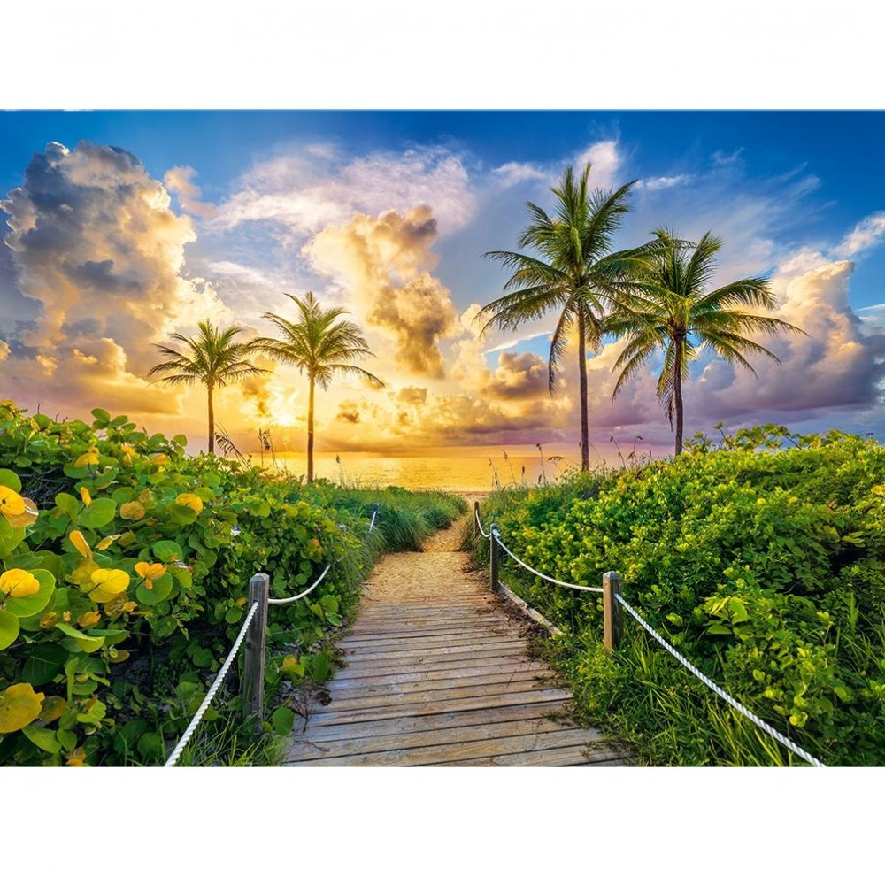 Пазл Касторленд 3000 (617) Кольоровий схід сонця в Маямі  92*68 см
