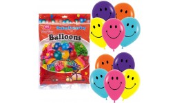 Повітряні кульки  Смайл   діаметр кульки 20см 100 штук в упаковці   11-92 Ціна упаковки