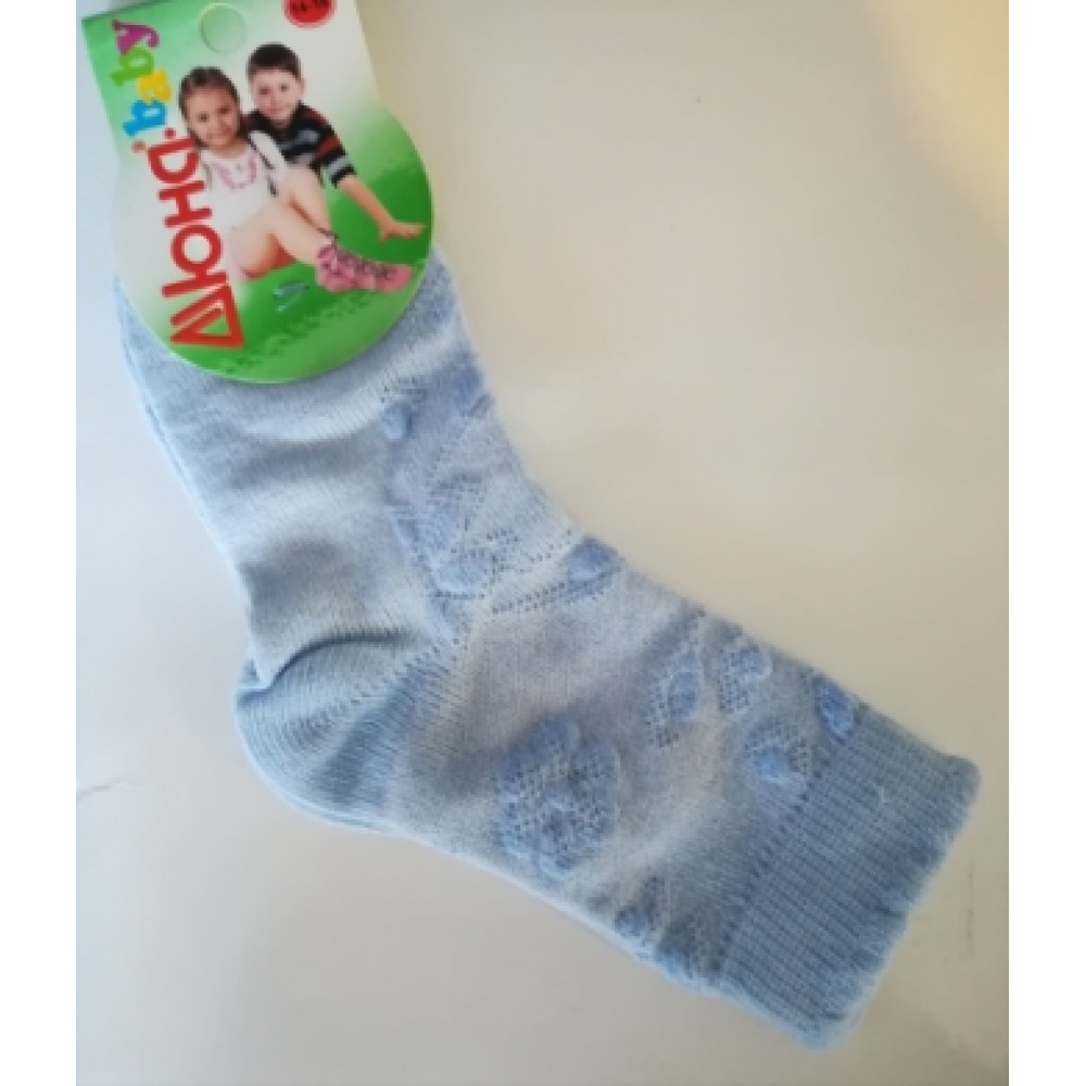 Дитячі шкарпетки DUNA 457 демі  14-16 блакитні 70%бавовна  27%поліамід  3%еластан