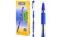 Ручка кулькова масляна  Glycer  синя 0 7 мм  LINC  арт 411801(10 шт в упаковці)