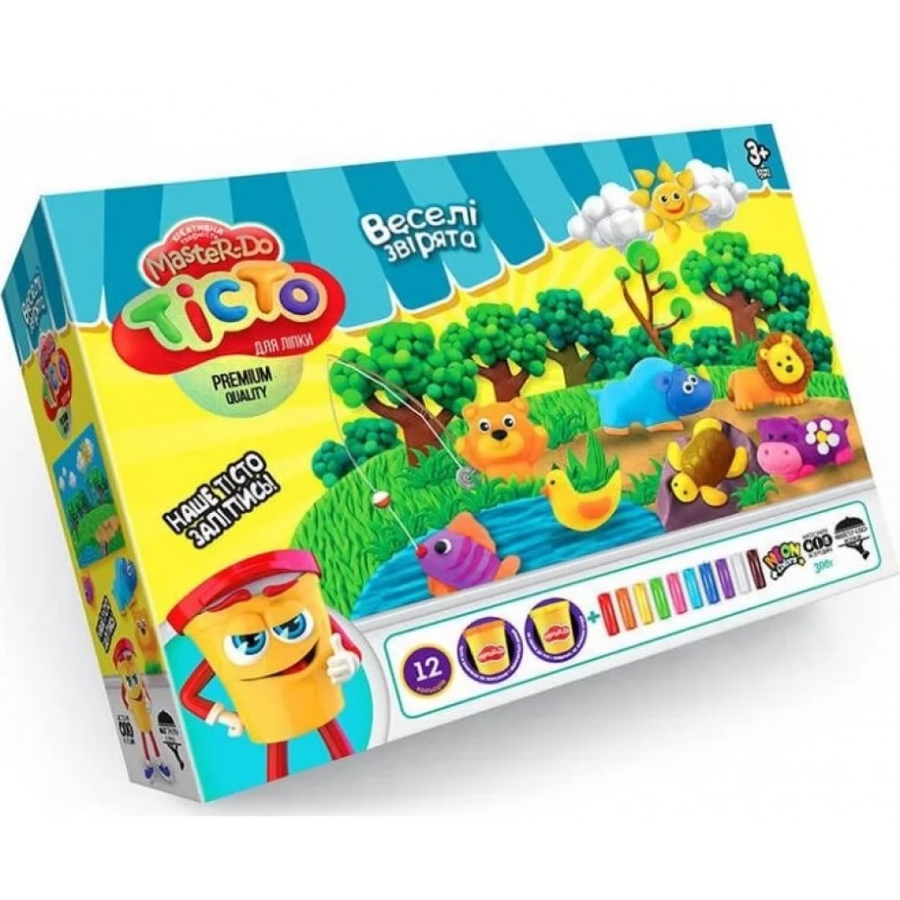Тісто для ліпки  Master Do 07-03 Веселі звірята 4 теми (у) ТМ Danko toys