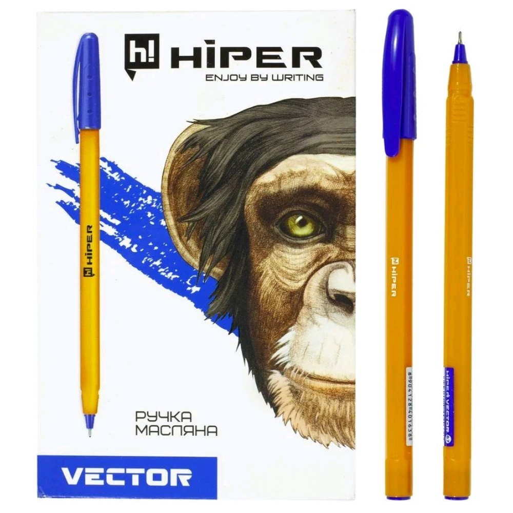Ручка масляна HIPER Vector HO-600 0 7мм синя (50 шт. в упаковці)/1000/2000