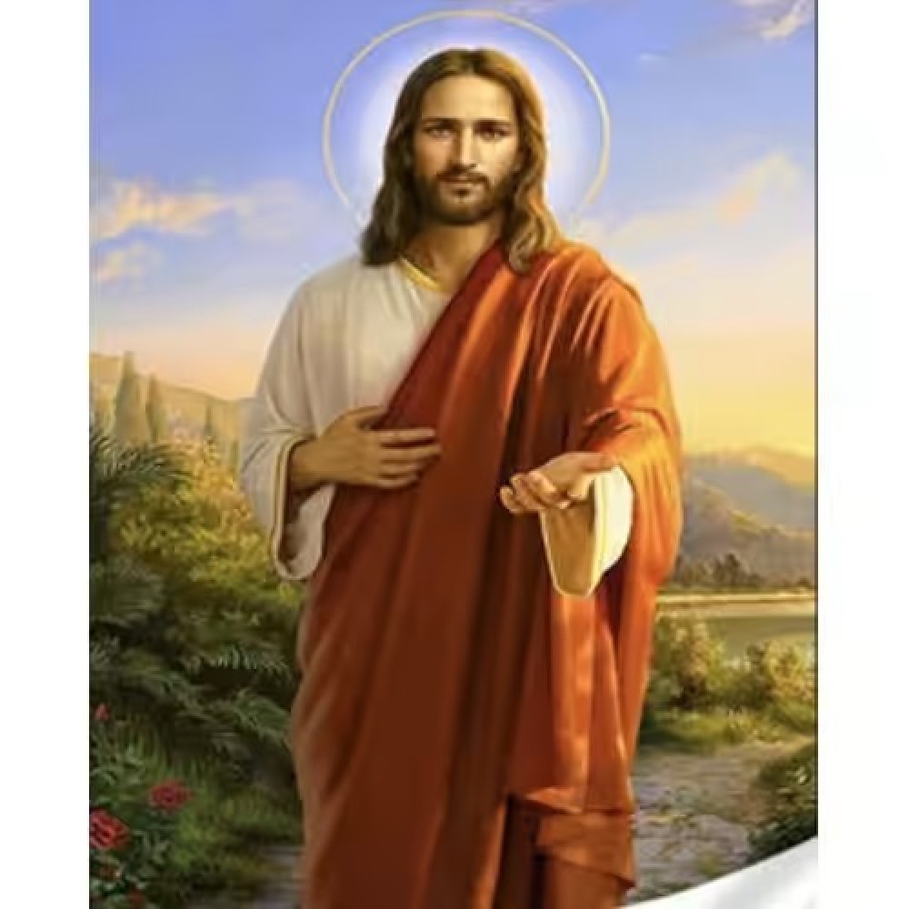 Картина діамантова STRATEG Христос та природа 40х50 см (SK85986)