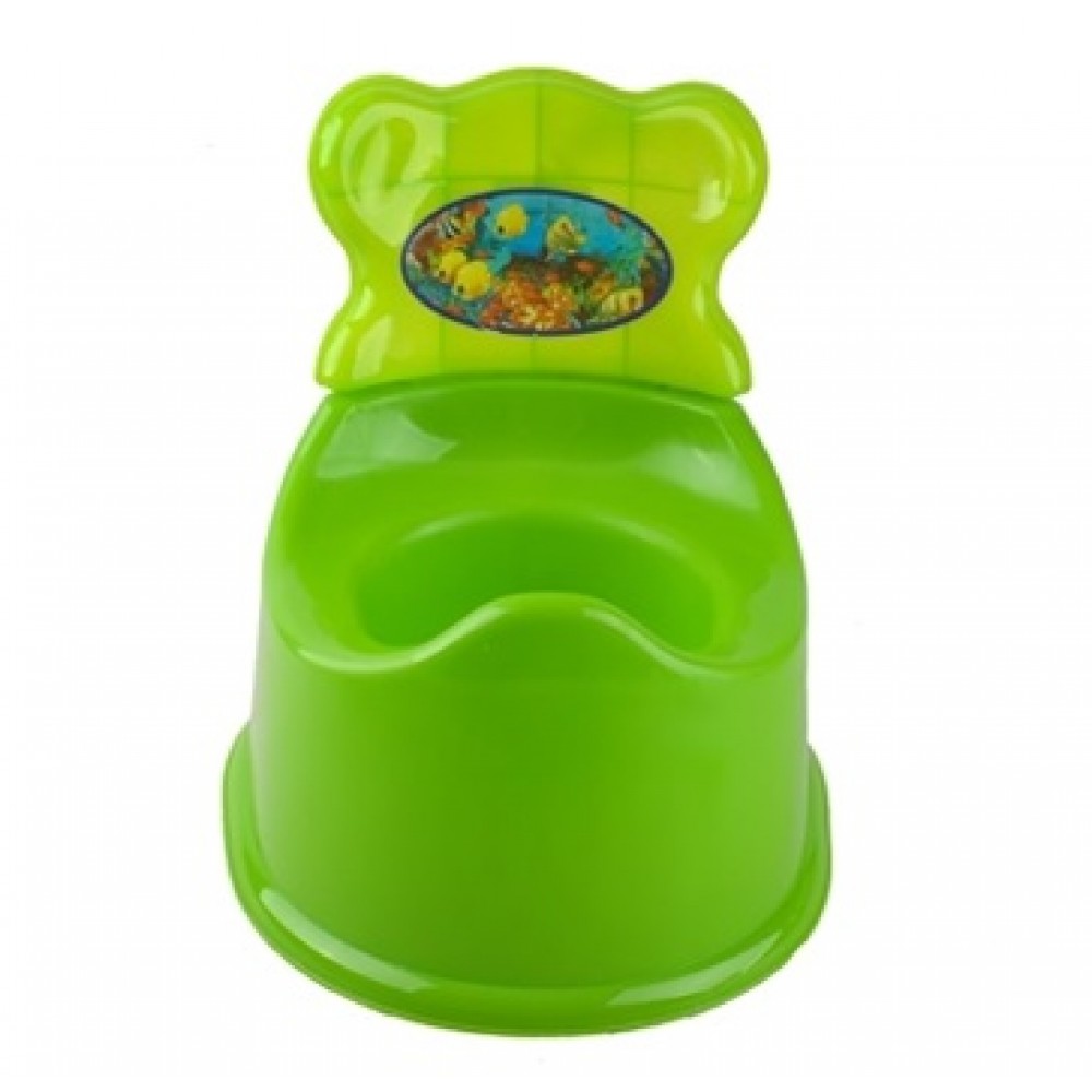 Горщик дитячий  Зі  спинкою  арт.25-002 ТМ KINDER WAY Зелений