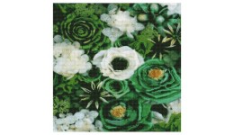 Картина діамантова STRATEG GA0001  Зелені відтінки квітів  50х50 см в коробці 4 рів.скл. 29 кол