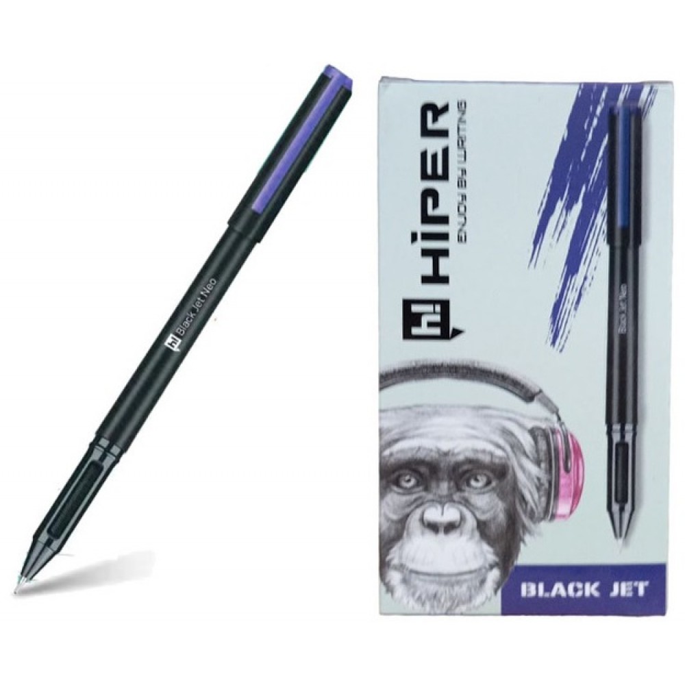 Ручка масляна HIPER Black Jet NEO HO-150 4 км. 1 00мм  синя (10 шт. в упаковці)
