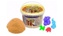 Кінетичний пісок Magic sand 371-1 500г Класичний з пасочками у відрі р.9 5х12см  /8