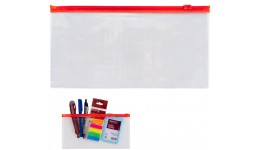 Папка-конверт DL на zip-lock AXENT 1409-24 червона (12 шт. в упаковці)