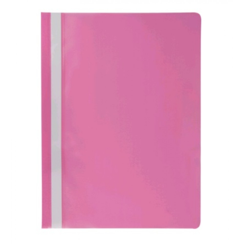 Папка-швидкозшивач BUROMAX 3313-10 А4 без/перфор. проз. верх  пластик.рожева (50 шт в упак)