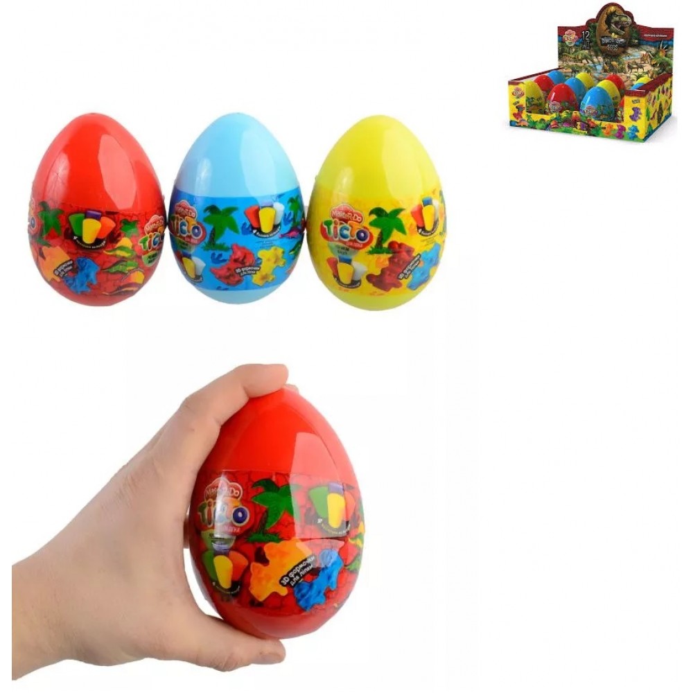 Тісто для ліпки  Master Do  TMD-08-02 Dinosaurs EGGS (1/12)ТМ Danko toys