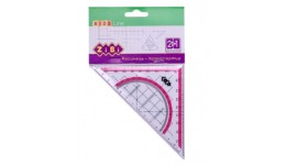Трикутник 2 в 1 Zibi 5623-10 14см  90°/45° з рожевою смужкою (1/48)