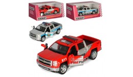 Машинка метал KINSMART KT5381WPR метал  інерц-я  1:46  відч.дв  гум.колеса 2вид (поліція пожежн