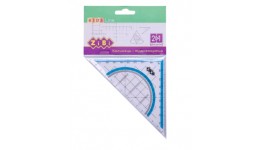 Трикутник 2 в 1 Zibi 5623-14 14см  90°/45° з блакитною смужкою (1/48)