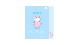 Блокнот А6 PROFIPLAN  48арк.  Artbook  hippo   термоклей  м`яка обкл. (1)