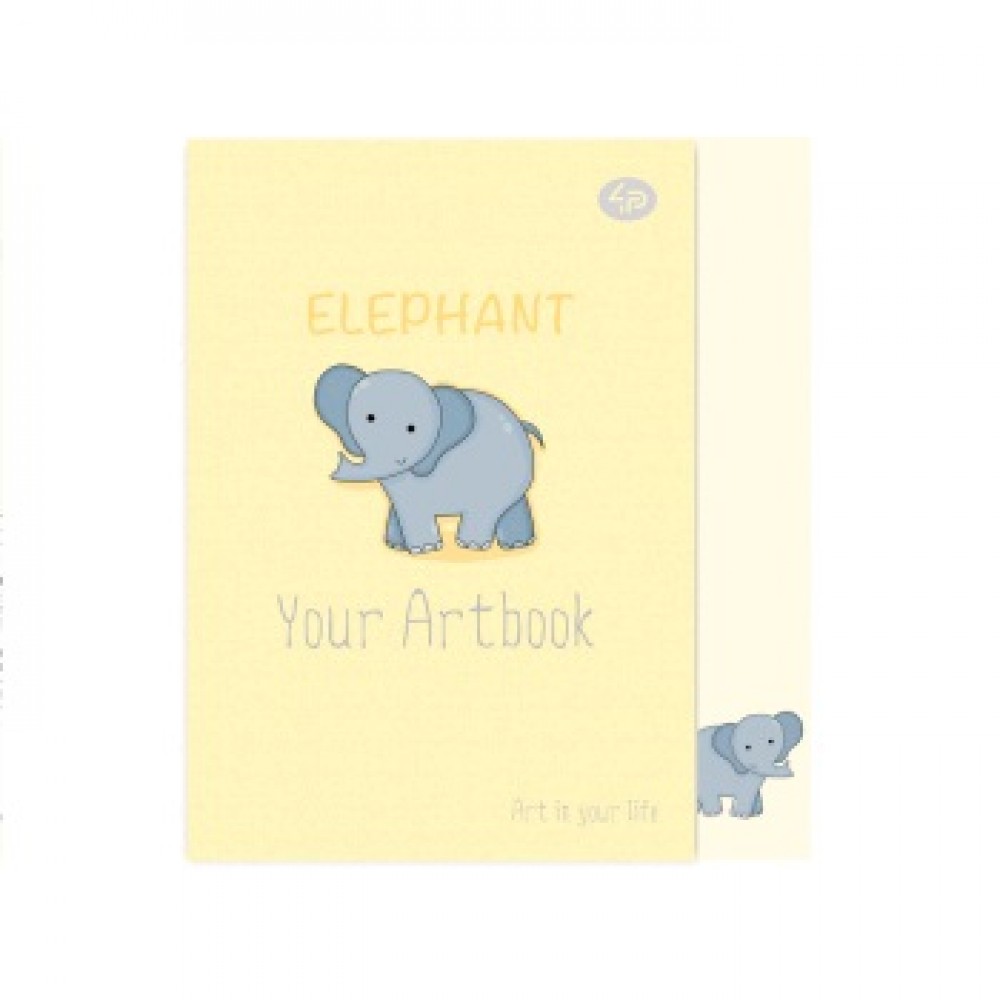 Блокнот А6 PROFIPLAN  48арк.  Artbook  elephant   термоклей  м`яка обкл. (1)