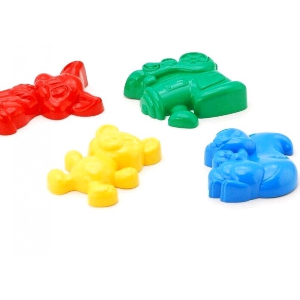 Пісочний набір Кроха №2 чотирі великі пасочки COLOR plast 160*150*110 мм