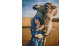 Картина діамантова STRATEG Верблюд у Сахарі 30х40 см (KB025) 3 рівень складності 29 кольорів