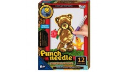 Килимова вишивка 01-01 Punch needle Ведмедик з каченям ТМ Danko toys(рос.мова на упаковці)