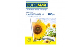 Плівка для ламінування А5 BUROMAX 7754 100мкм 216*303мм 100шт (1/20)