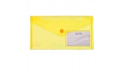 Папка-конверт BUROMAX 3938-08 DL на кнопці (240х130мм)TRAVEL жовта (6 шт. в упаковці)