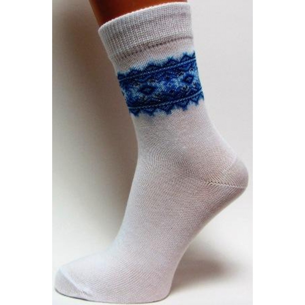 Дитячі шкарпетки DUNA 460 демі  18-20 блакитна вишивка 52% поліамід 45% еластан 3%