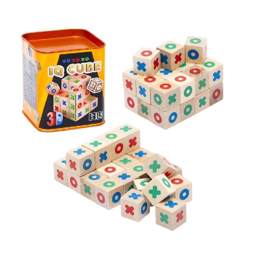 Гра настільна  Хрестики-нулики  IQ Cube  в коробці 9х9х10 см TM Danko Toys (1/9)
