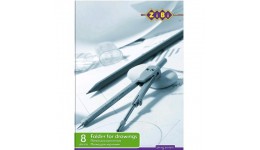 Папір для креслення А4 ZiBi 1400 на 8арк 160г/м2 (1/10)