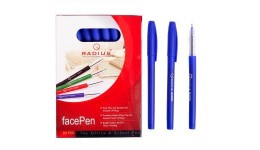 Ручка кулькова RADIUS  FacePen  синя 0 7мм (50 шт. в упаковці) /500