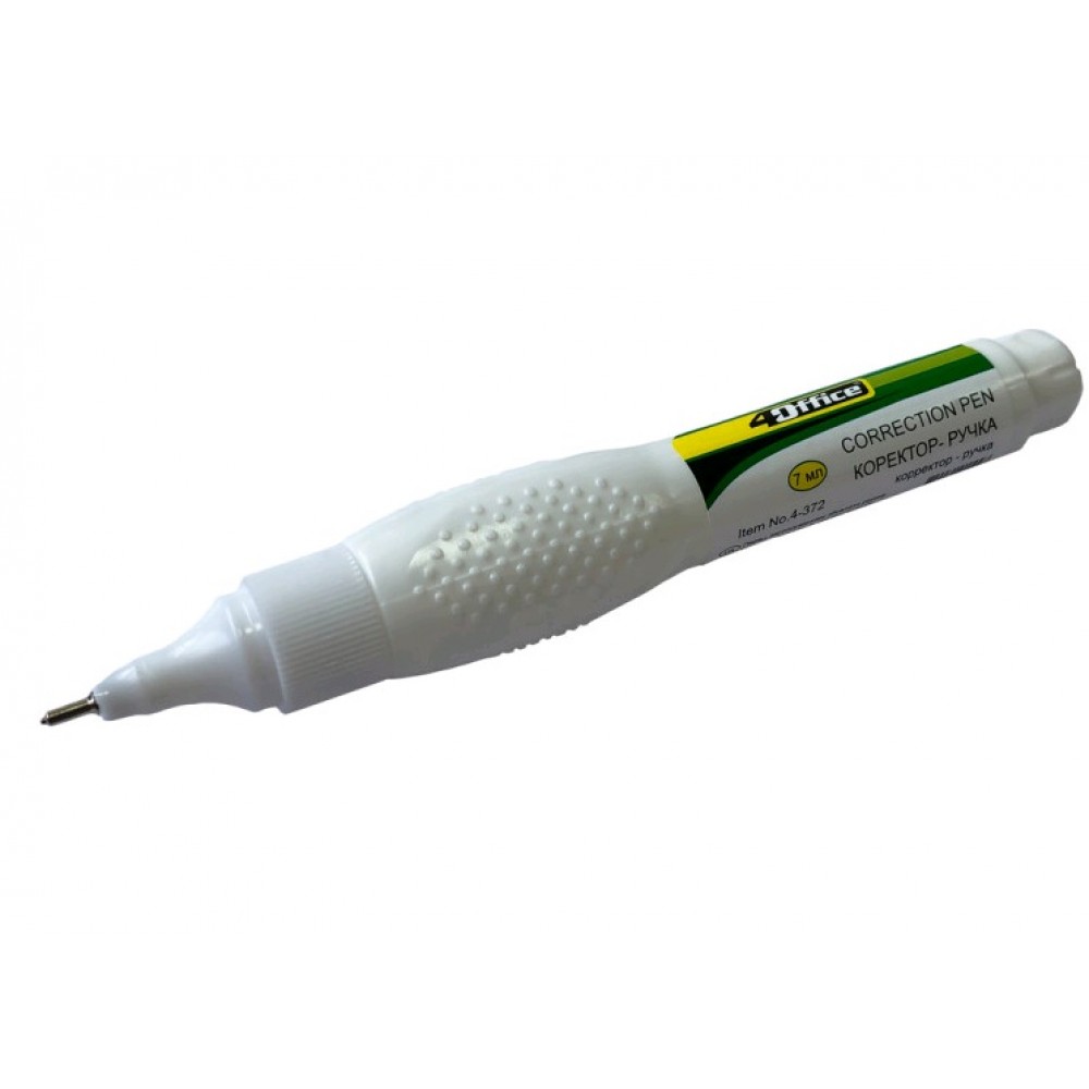 Коректор-ручка 4OFFICE 4-372  7мл. метал. накінечник (від 1шт.)
