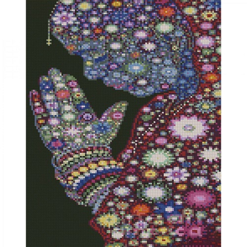 Картина діамантова STRATEG Зіркова молитва 30х40 см (KB062) 3 рівень складності 24 кольорів