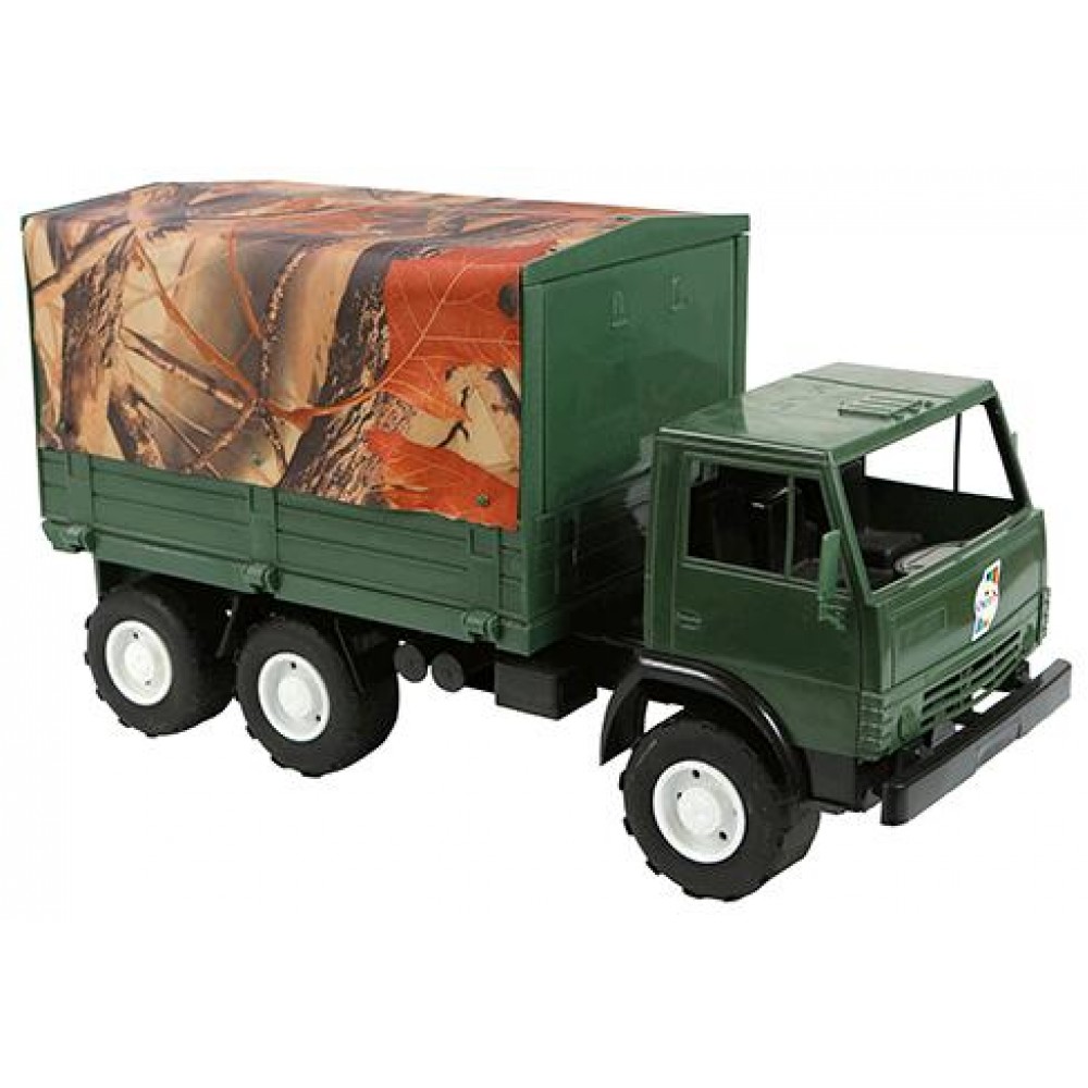 Військовий автомобіль Х2 Камаз Тент   арт 884   розмір іграшки 500x195x260 мм (ТМОріон)