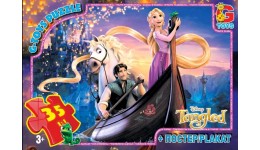 Пазли G-Toys   35 елементів Рапунцель  001  19*13*3 см  в коробці+плакат