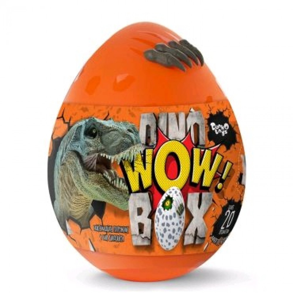 Яйце динозавра (велике) (скелет динозавра пластилін пісок гіпс) Dino WOW Box  27*27*35 см (1/2)