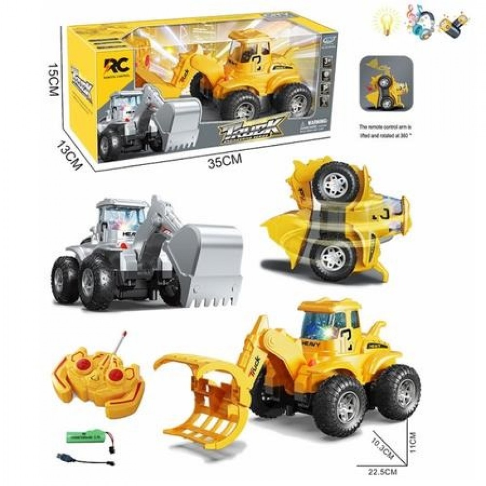 Трюковий Екскаватор на радіокеруванні GC169-B10 акум.USB.муз.світ.оберт.2кол кор.р.35х13х15см