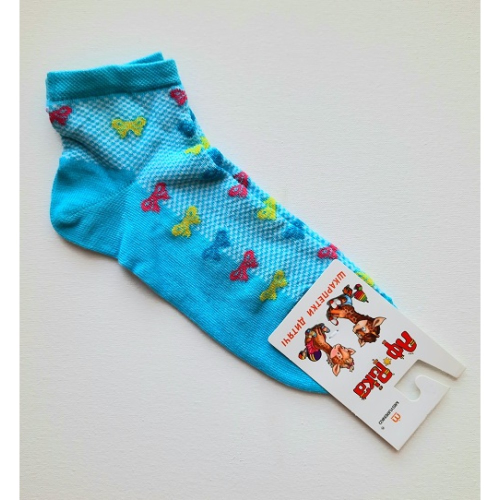 Шкарпетки дитячі р.22 колір БІРЮЗОВИЙ - 70% бавовна  30% поліамід