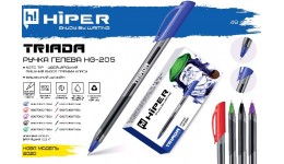 Ручка гелева HIPER Triada HG-205 0.6 синя (10/100)
