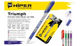 Ручка масляна HIPER Triumph HO-195 0 7мм червона (10 шт. в упаковці)